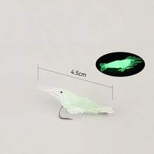 16pcs Glow-In-The-Dark Shrimp Shaped Fishing Lures - Glow Soft Plastic Lures With Hooks | Realistic Freshwater And Saltwater Fishing Gear, Simulated Shrimp Rig, Suitable For Night Fishing - Multicolor - View 7