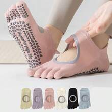 2 Pairs Of Five-Finger Pilates Yoga Socks For Women, Professional Anti-Slip, Indoor Use Only, Suitable For Sports, Dance - Multicolor - View 2
