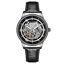 Montres mécaniques pour femmes - Boîtier noir R5043G-S02-4, surface noire, bracelet en maille noire - Voir 17