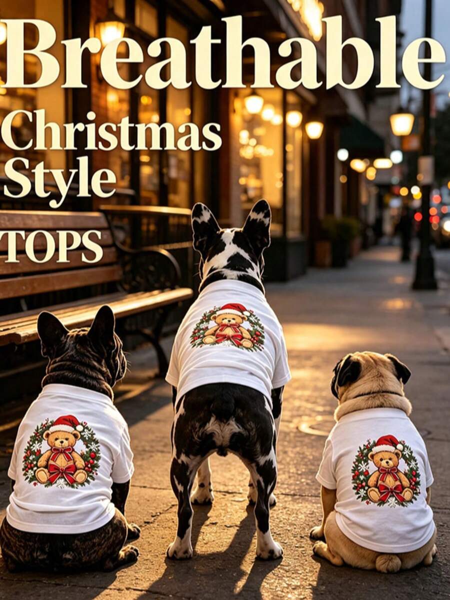 1pc Pet Clothes Suitable For Cats And Dogs, Fun Halloween Tops, Breathable, Warm And Anti-Shedding Tops For Indoor And Outdoor Use - Multicolor - View 1