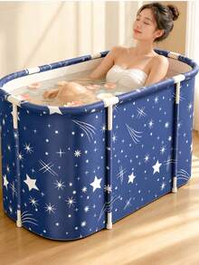 Starry Sky Pattern Foldable Family Swimming Pool, Outdoor Backyard Adult Wading Pool, Large Capacity Water Storage Multi-Function Bathtub - A - View 11