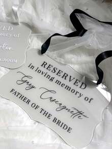 Custom Reserved Wedding Memorial Chair Sign, Personalized Wedding Memorial Sign, Personalized Memorial Plaque, Wedding Welcome Sign, Personalized Wedding Decor, Eternal Love, Mother's Day Gift, Thoughtful Gift, Heartfelt Memorial - Multicolor - View 7
