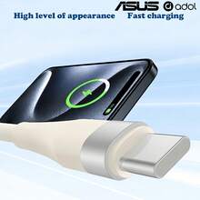 ASUS 60W Fast Charging Data Cable, Available In 1m/2m Lengths, Compatible With Apple 17ProMax/17Pro/17/16ProMax/16Pro/16/15ProMax/15Pro/15, Samsung Phones, Tablets, And Car Charging, Made Of Silicone, Comfortable To Touch, And Tangle-Free - White - View 5