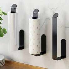 No-Drill Kitchen Paper Towel Holder, Wall-Mounted Plastic Wrap Storage Rack, Bathroom Towel Bar, Self-Adhesive Toilet Paper Holder, Bathroom Cloth Hook - View 6