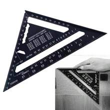 7 Inch Woodworking Square Ruler, Aluminum Alloy Protractor, Woodworking Measuring Ruler, Woodworking Marking Tool, Precision Woodworking Triangle Ruler, Metric, Suitable For Home Decor And Design Projects - 7-inch - View 2