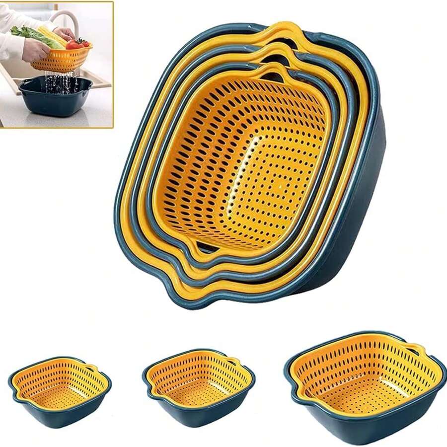 Colander & Salad Spinner - Green - View 1