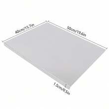 Cutting Board Kitchen Stainless Steel Chopping Board W/ Front Overhang 50*40*1.5 - Silver - View 4