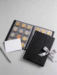PU皮革硬幣收藏相簿 大容量硬幣收納書 小物品收納相簿 透明內頁 防潮防氧化 適用於紀念幣、古幣、外幣整理與存放 便攜書本設計 專為收藏愛好者設計 多種規格可選 - 多色 - 查看 4