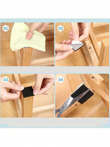 1 Roll 39.37 Inch Quiet Wear-Resistant Non-Slip Table And Chair Leg Pads, Thickened Noise-Reducing Wear-Resistant Quiet Pads, Suitable For Dining Tables, Chairs, Helps Maximize Noise Reduction For Chairs, Tables And Beds, Chair Pads, Chair Leg Floor Protection Pads - One Size Fits All - View 5