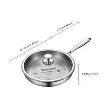 SHIOUCY 11.81" Silver Multi-Layer Steel Nano Titanium Frying Pan, 842℉ Heat Resistant Cookware, Nonstick Cooking Skillet, Induction Gas Cooktop Compatible Pan - 11.81 In/30 cm - View 5