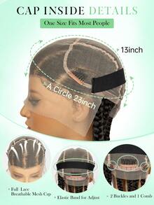 14 Inch Ready To Wear Box Braids Wig, HD Full Lace Front Braided Wig With, Pre-Braided Cornrow Wigs For Black Women - Multicolor - View 10