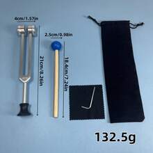 1套不同頻率調音叉套裝附配件，敲擊時音色清脆悅耳，適合休閒時光 - 彩色 - 查看 10