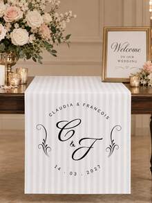 Customized Wedding Table Runner, Suitable For Wedding & Anniversary Decor, Elegant Table Centerpiece, Rectangular Runner For, Party, Dinner Display - Multicolor - View 4