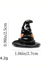 30pcs Novel Halloween Ghost Witch Hat Pumpkin Figurines, Mini Resin Decor For Halloween Theme Garden, Potted Plants And Ground Decoration, Party Decor, Home Decor Statue, Outdoor Statue, Cute Garden Decoration Accessories, Flower Pot Accessories, Halloween Decoration Gift, Easter Gift (Random) - A - View 6