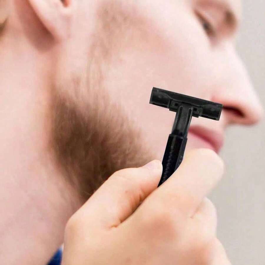 1/50/110pcs Disposable Razor Holder With Transparent Safety Cap, Unisex, Multi-Functional Portable Razor Holder, Suitable For Bathing, Hotel, Travel And Other Occasions, Black - Multicolor - View 1