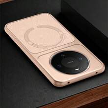 Magnetic Leather Phone Case, Compatible With Mate 60 60 Pro 70 70 Pro Mate 80 80 Pro 80 Pro Max Pura 70 80 90 Pro Max Honor 500 500 Pro 600 600 Pro Find X8 X8 Pro X8s X9 X9 Pro X200 X200 Pro X200s X200 Ultra X300 X300s X300 Pro X300 Ultra - Gold - View 3