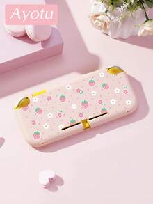 Ayotu Cartoon Strawberry & Dot & Flower Pattern Game Console Shell And Accessories Compatible With Switch/Switch OLED/Switch Lite, Includes Protective Case, Storage Bag, Dock Shell, Controller Protective Cover And More Styles To Choose From, Back To School Gift/Birthday Gift/Anniversary Gift. - View 30