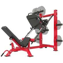 SOOZIER Leg Press Machine With Wheels And Calf Block, Adjustable Squat Machine For Home Gym With Barbell Plate Storage, 1000 Lbs Capacity Heavy Duty Leg Workout Equipment - Red - View 10