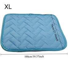 1PC Dog Cat Ice Silk Cooling Mat Summer Soft Cool Feel Pet Sleep Pad Breathable Mat For Floor Sofa Bed Crate Dog Cat Summer Cool Pad / Cool Touch Sleeping Mat - Blue - View 16