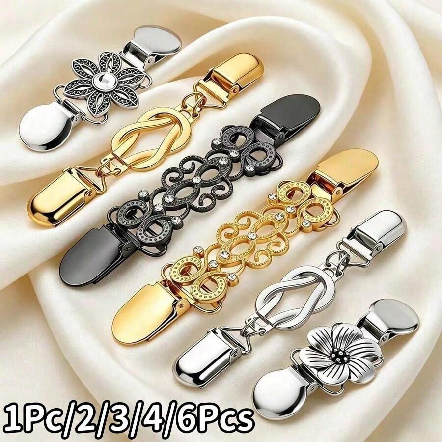 1/2/3/4/6pcs Waist Cincher Sweater Clips, Women's Multi-Purpose Shawl And Cardigan Clips