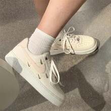 Nike New AF1 Air Force 1 Minimalist Versatile Wear-Resistant Women's Low-Top Casual Sneakers - Beige/Pink - View 4