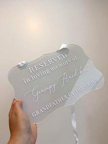 Custom Reserved Wedding Memorial Chair Sign, Personalized Wedding Memorial Sign, Personalized Memorial Plaque, Wedding Welcome Sign, Personalized Wedding Decor, Eternal Love, Mother's Day Gift, Thoughtful Gift, Heartfelt Memorial - Multicolor - View 8