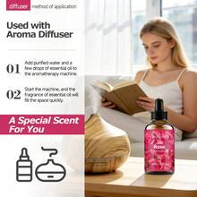 Riosedys 30ml/60ml/100ml Rose Essential Oil, Long-Lasting Rose Scent, Diffuser Refill, Bedroom Soothing Oil, Car Fragrance, Holiday Gift. - Rose - View 5