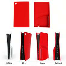 Compatible With PlayStation 5 Slim Disc Edition Console, 2-Piece Split Protective Cover, Dust-Proof, Scratch-Resistant, Waterproof, Skin-Friendly Soft Silicone, Easy Installation And Storage - View 3
