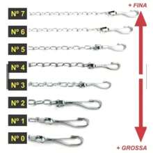 2 Corrente Para Cachorro Zincada 1,5m 3,5mm N0 Ws Grande - Prata - Visão 6