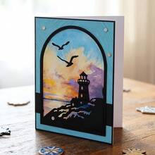 1pc Creative Lighthouse Metal Cutting Die, Suitable For Scrapbooking And Handmade Crafts, DIY Embossing Template, Handmade Cards And Gift Card Making Tool - A - View 9