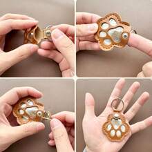 30pcs Pet Hair Memorial Keychain - Cute Paw Print Design With Storage Space For Dog/Cat Hair, Pet Owner Keepsake, Unique Gift Idea - 30Pcs Of Random Colors - View 5