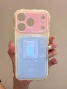 韓系高級夏季多巴胺果凍色塊 Zuo Li 手機殼，適用 17 Pro Max、Apple 16 新機、15 Pro，女款 16pm 極簡個性化 17 全包覆 Pro 防震 - 藍色 - 查看 4
