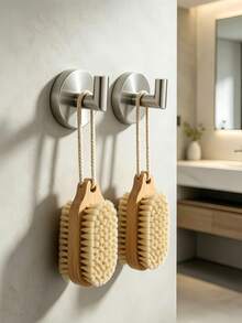 Drill Installation Bathroom Storage Set, Towel Ring, Stainless Steel Towel Bar, Toilet Paper Holder, Multi-Function Storage Hooks, 5/7pcs Set - Multicolor - View 7