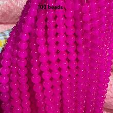 100顆 8mm 仿玉彩色玻璃圓珠,DIY手鍊串珠散珠 - 彩色 - 查看 16