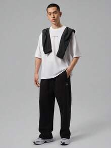 Jordan Men's AS FLT ES 96 OS PCH SS CRW Short Sleeve Knit Collarless T-Shirt TIO0035-100 - White - View 6