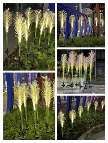 Solar Powered Fiber Optic Reed Lights, Waterproof Outdoor Solar Lights, Color Changing Dual Jellyfish Star Shaped Solar Garden Lights (Suitable As Christmas Outdoor Garden Decoration Gift, Perfect Gift For Women) - Fiber Optic Reed - View 6