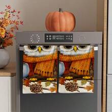 2/4/48pcs Autumn Series Owl Cartoon Pattern Printed Kitchen Towels - Ultra Soft, Highly Absorbent Polyester Tablecloths And Hand Towels, Perfect For Holiday Decor, Kitchen Decor, Party Decor - Multicolor - View 15