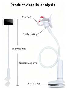 360° Rotating Lazy Phone Tablet Stand | Multi-Functional Desktop & Bedside Hands-Free Phone Holder | Protects Your Neck, Convenient For Binge-Watching - Multicolor - View 4