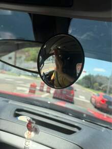 1/2Pcs Car Sun Visor Wide Angle Makeup Mirror, Removable Sticky Car Interior Decor Mirror, Large View For Selfies, Girls Car Must-Have Gift For Girlfriend Family Friends. - Various - View 5