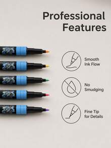 20/40 Colors Fabric Markers, Fine Tip Fabric Painting Pens, Washable Non-Bleeding T-Shirt Painting Pens, Canvas DIY Hand-Drawn Pens, Back To School Halloween Arts And Crafts Supplies - Fabric Marker - View 3