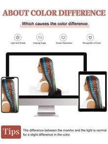 18 Inch 45 Cm Feather Hair Extensions Invisible Hair Extensions Wig Highlights Hair Clip Hair Extensions Even Black Striped Texture Gothic Style Multi-Color Festive Color Suitable For Beginners Easy To Wear And Beautiful Women'S - Multicolor - View 11