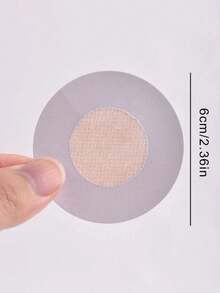 10/30/60/100pcs Disposable Invisible Nipple Covers, Standard Size 6cm, Seamless Breast Petals For Party Dresses - Apricot - View 5