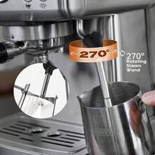 HiBREW H10A Semi-Automatic Espresso Machine , Adjustable Temperature And Cup Volume, 58mm Commercial-Grade Portafilter, 1.6L Large Capacity Removable Water Tank, OPV+NTC Dual Temperature Control Protection, Cold Brew And Hot Extraction Dual Modes - 查看 7