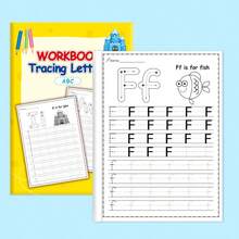 ABC 26 Letters Upper And Lower Case English Handwriting Practice Book Pen Control Training Letter Stickers - Yellow - View 1