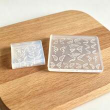1pc Large Square Set, Iridescent Butterfly Wings Silicone Mold, 3D Butterfly Embossed Nail Art Template, Multi-Size Hollow Butterfly Wing Pattern With Rich Design, Fill With Aurora Gel For Easy Demolding And Shiny Luster, Suitable For Date, Travel, Makeup, Nail Art Creation, Store Visit, Short Video, Hand Atmosphere Styling, Daily Outfit Matching - Multicolor - View 4