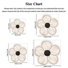 1pc Soft Cream Five-Petal Flower Rug, Home Decor Rug, Bedroom Decor, Small Rug, Creative Fashion Rug, Living Room Rug, Living Room Small Rug, Bedroom Rug, Outdoor Rug, Washable Rug - Multicolor - View 4
