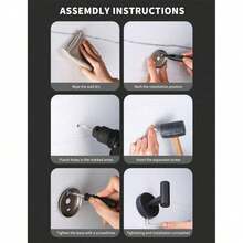Drill Installation Bathroom Storage Set, Towel Ring, Stainless Steel Towel Bar, Toilet Paper Holder, Multi-Function Storage Hooks, 5/7pcs Set - Multicolor - View 10