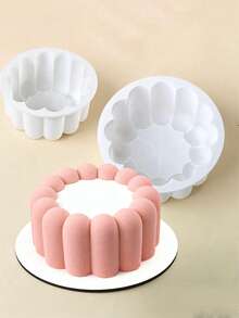 Flower Silicone Cake Mold, Nonstick Baking Pan For Pudding Mousse Chocolate Jelly Muffin Bread Cheesecake - White - View 7