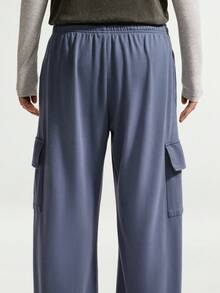 Nike Women's AS W NSW PHNX CARGO PANTS Knit Sports Long Pants IW1199-491 - Dusty Blue - View 2