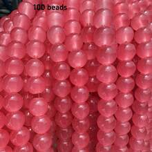 100顆 8mm 仿玉彩色玻璃圓珠,DIY手鍊串珠散珠 - 彩色 - 查看 20